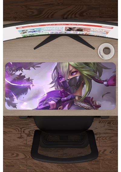 Kuki Shinobu Genshin Impact Anime Oyuncu V2 - 70x30 Xl Gaming Mouse Pad Fare Altlığı