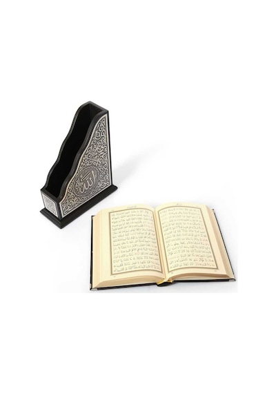 Gümüş Dik Kutulu Kur'An (Çanta Boy)