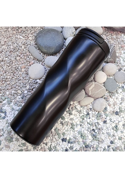Komple 304L Çelik Mat Siyah 6oz 500 ml Kahve Termos Mug cin229sy