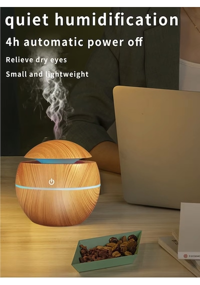 Küre Hava Nemlendirici Humidifer 7 Renk Rgb Gece Lambası Bebek Ve Çocuk Odaları İçin Menlendirici