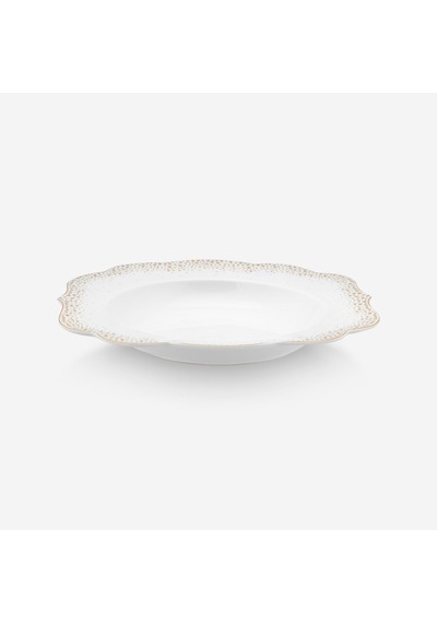 Beyaz Porselen Çukur Tabak 23,5 Cm