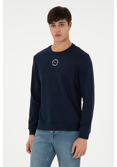 U.S. Polo Assn. Erkek Regular Fit Bisiklet Yaka Lacivert Sweatshirt 50293436-VR033