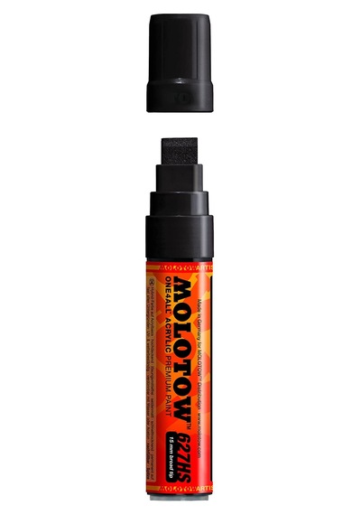 Molotow One4All 15Mm. 627Hs Düz Uç Marker - Signal Black N 180