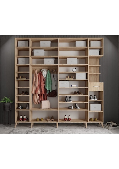 Açelya Portmanto Vestiyer Meşe  M9-240 cm
