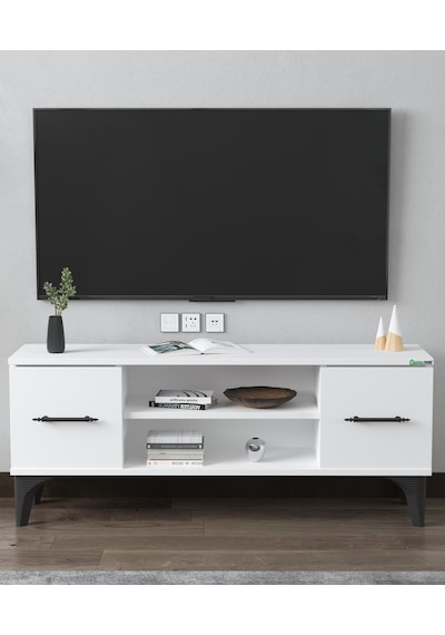 Garaj Home Raflı Tv Sehbası Beyaz Çok Renkli