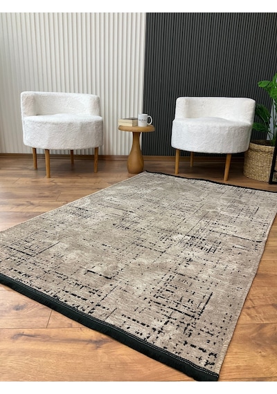 Şönil Dokuma Kayma Yapmaz Makinede Yıkanabilir Leke Tutmaz Kesme Bohem Kilim Vizon 2 Vizon Vizon