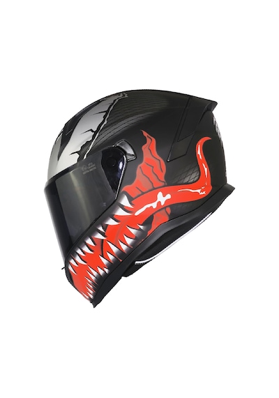 Mts M-910 Starline Güneş Vizörlü Kask Mat Siyah Kırmızı