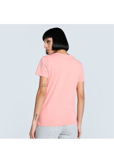 Puma Metallıc No.1 Logo Tee Pembe Kadın Spor Tişört - 631536 18