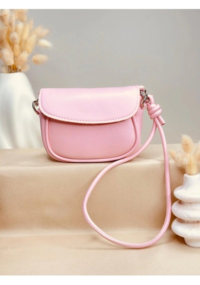Elora Atelier Mini Flap Çapraz Askılı Bebek Pembesi Çanta Çok Renkli