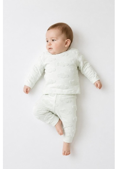 Tiffany Baby & Kids Puffy Cloudy Tasarımlı 2li Takım Yeşil