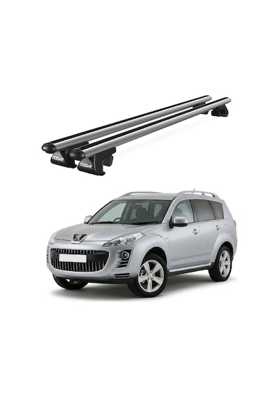 Venüs Peugeot 4007 2008-2012 Uyumlu Gri Ara Atkı Port Bagaj Tavan Barı