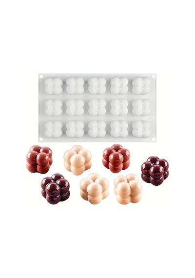 Bubble Mum Silikon Kalıbı 3d Mini Çoklu Bubble Kalıbı Bakeware 15 Li