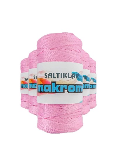 Ers 5 Adet Polyester Makrome İpi 1545 Pembe 100 Gr