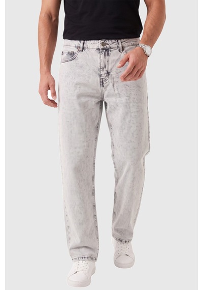 Deepsea Erkek Taş Açık Yıkama Taşlamalı Baggy Fit Likralı Bol Paça Jean Kot Pantolon 2600057 Deepsea Erkek Taş Açık Yıkama Taşlamalı Baggy Fit Likralı Bol Paça Jean Kot Pantolon 2600057