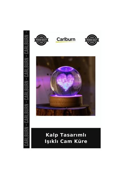 Kalp Tasarımlı Işıklı Cam Küre Salon Aksesuarı Arkadaşa Jest Yıl Dönümü