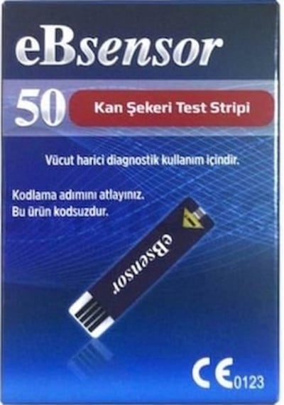 Ebsensor Şeker Ölçüm Çubuğu 50 Strip