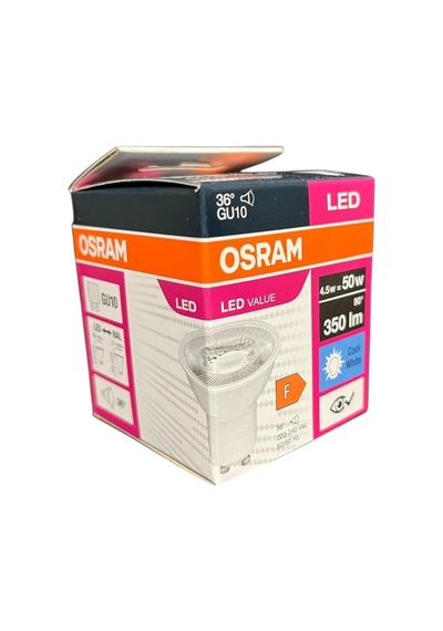4,5w Gu10 Led Ampul 4000k 10'lu Ekonomik Paket Günışığı, 350 Lümen, 36 Işık Açısı, Enerji Standart