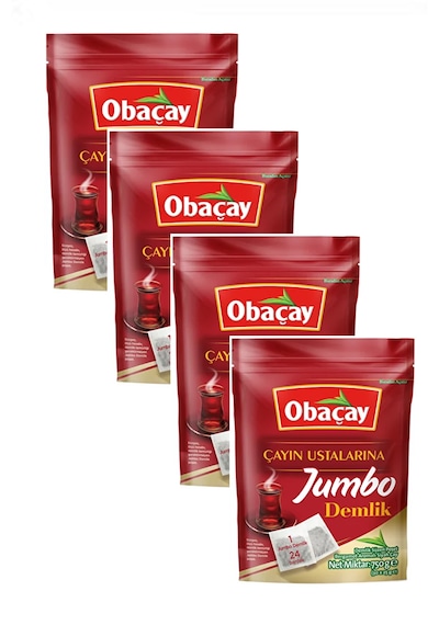 Obaçay Jumbo Demlik Poşet Çay 30 X 25 G. - 4 Paket