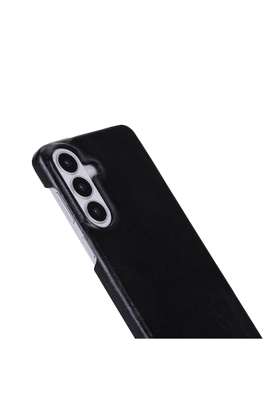 Samsung Galaxy S26 Plus Deri Telefon Kılıfı Kişiselleştirilebilir İnce Manyetik Kablosuz Şarj Uyumlu Premium Koruyucu Kılıf Siyah