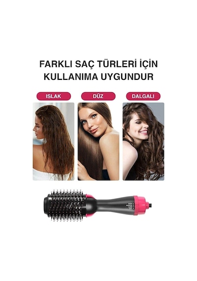 1200 W Saç Şekillendirici Ve Saç Düzleştirici-kurutucu Fırça Fön Tarak Hava Üflemeli