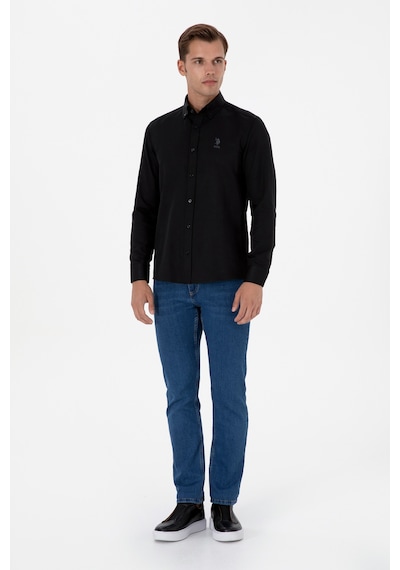 U.s. Polo Assn. Erkek Siyah Gömlek Basic 50307693-vr046 Siyah