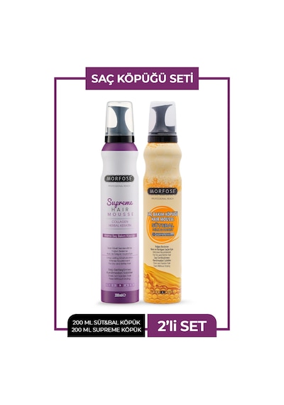 Saç Köpüğü 2 Li Set Süt Bal+süprem
