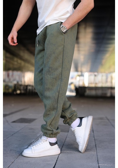 Madmext Haki Batik Desenli Jogger Eşofman Altı E6582 Haki
