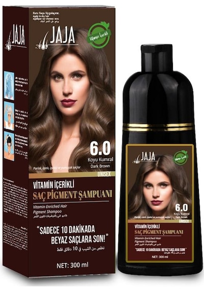 Jaja Vitamin İçerikli Saç Pigment Şampuanı Unisex 300 Ml 6.0 Koyu Kumral Tüm Saçlar
