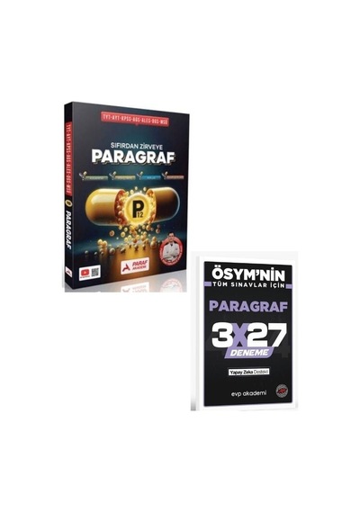 2027 Paraf 2027 Tyt Ayt Kpss Ags Ales Dgs Msü P12 Sıfırdan Zirveye Paragraf Soru Bankası+ Evp Akademi Paragraf