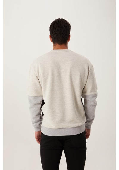 Polostate Erkek Çift Sweatshirt Gri Melanj