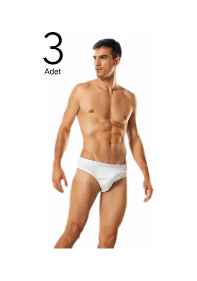Namaldı 3'lü Paket Spor Erkek Slip Beyaz