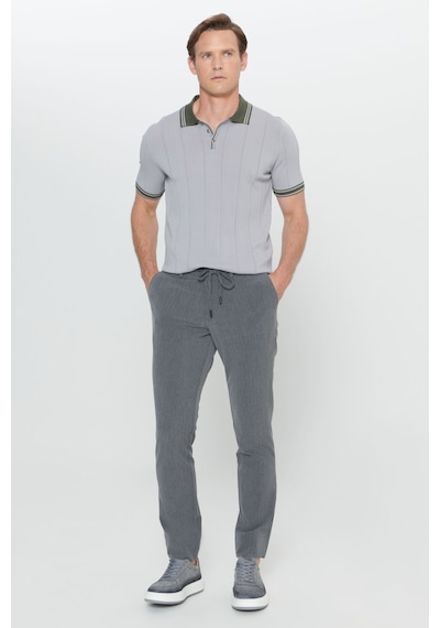 AC&Co / Altınyıldız Classics Erkek Antrasıt Slim Fit Dar Kesim Yan Cepli Desenli Beli Lastikli Pantolon Antrasit AC&Co / Altınyıldız Classics Erkek Antrasıt Slim Fit Dar Kesim Yan Cepli Desenli Beli Lastikli Pantolon Antrasit