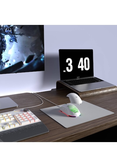 Gaming Oyuncu Klavye Mouse Set Eclıpse Beyaz Usb Rgb Aydınlatmalı Q Klavye Diğer