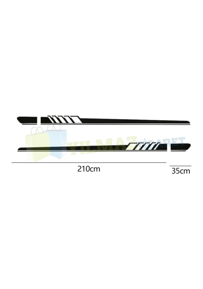 Bmw Yan Etek Şerit Oto Sticker Araba Yapıştırma Çıkartma 1 Çift