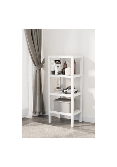 Katman Modüler Raf 4 Katlı Çok Amaçlı Raf / Kitaplık / Çiçeklik Beyaz-7raf