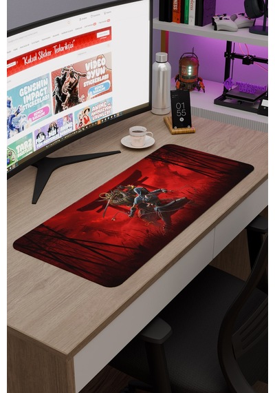 Assasin's Creed Kaymaz Dikişli Kauçuk Oyuncu Mousepad V1 - 70x30 Xl Gaming Mouse Pad Fare Altlığı