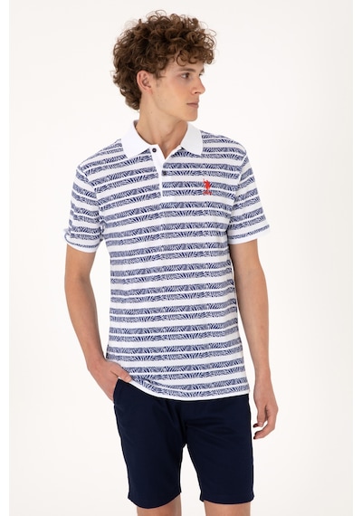 U.S. Polo Assn. Erkek Regular Fit Polo Yaka Açık Lacivert Tişört 50299671-VR059