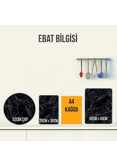 Cam Kesme Tahtası Buzlu Cam - Ocean Çap 32cm