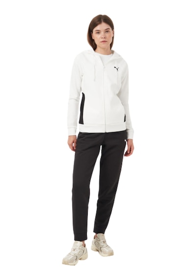 Puma Classic Hooded Tracksuit Kadın Beyaz Eşofman Takımı 68303502 Siyah Beyaz