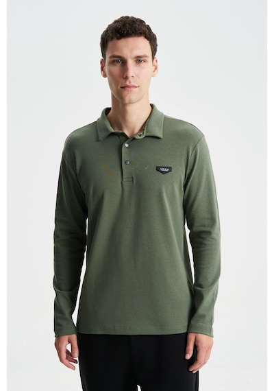 AR-MA Arma Erkek Slim Fit Çıt Çıt Düğmeli Polo Yaka İnterlok Sweatshirt 001