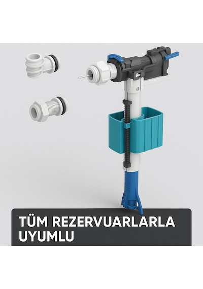 Tüm Rezervuarlarla Uyumlu Sessiz Dolum Şamandırası Seti 1/2 Ve 3/8 Giriş, Evrensel Uyumlu Tasarım Genel
