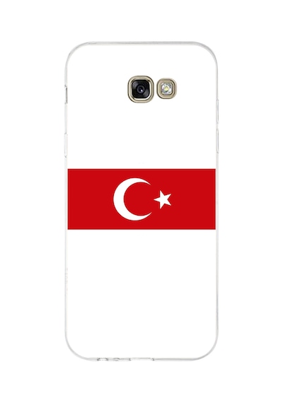 Samsung Galaxy A7 2017 Uyumlu Türk Milli Takım Beyaz Forma Baskılı Silikon Kılıf Renkli