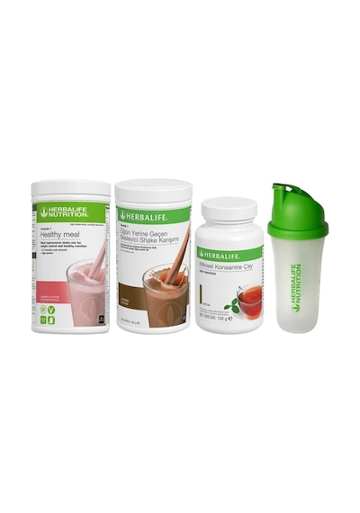 Herbalife Aylık Set-4 1 Çikolatalı 1 Ahududu Shake Ve 100 Gr Çay Ve Shaker