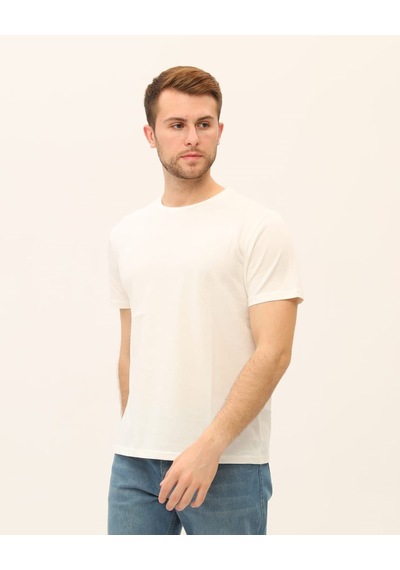 Erkek Lupinn Sırt Baskılı Beyaz T-shirt Beyaz