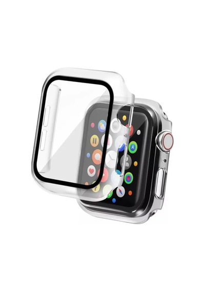 Jenerik Apple Watch 42mm Camlı Kasa Ekran Koruyucu - Şeffaf