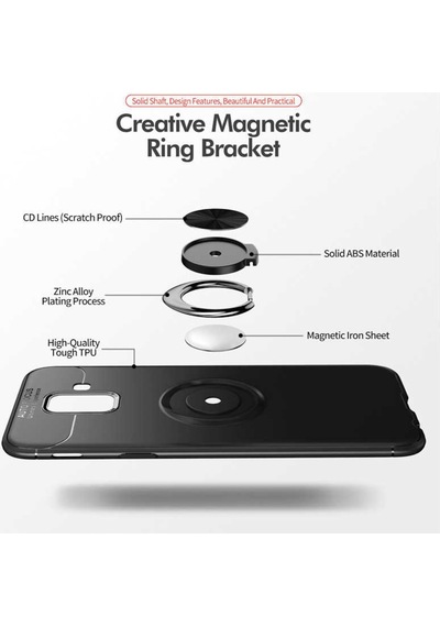 Samsung Galaxy Uyumlu A6 2018 Kilif Yüzüklü Magnetli Ravel Case 389753997