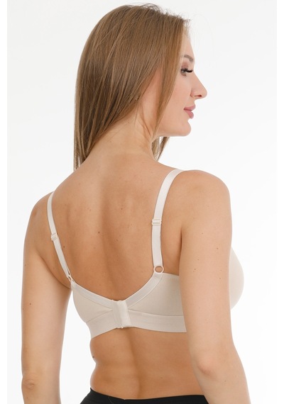 Parlingerie Emzirme Sütyeni Dantelli Kapsız Ten