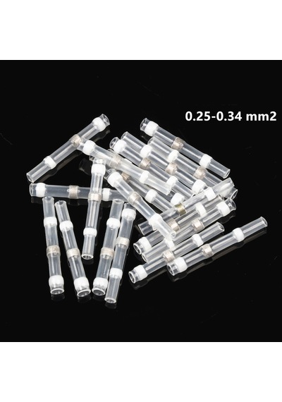 Asafe Isı Büzüşmeli, Kendinden Lehimli, Izole Konnektör 0,34Mm