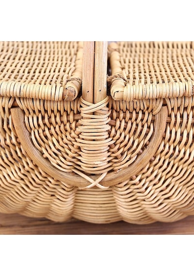 Diğer Bohem Large Boy Piknik Sepeti, Brunch Sepeti, Dekoratif Sepet, Iskandinav, Modern, Rattan Diğer