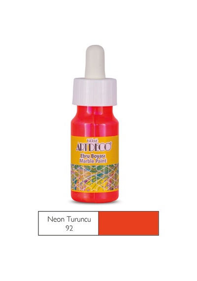 Artdeco Ebru Boyası 30Ml - Neon Turuncu